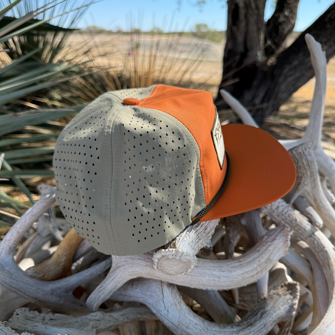 Orange Patch Perforated Back